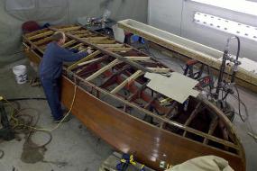 Our staff, repairing to a boat